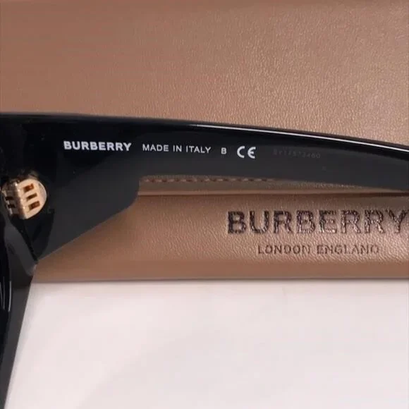 New Authentic Burberry BE4306 3001 Black Sunglasses